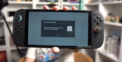 Switch 2 console displaying ban message after playing used game