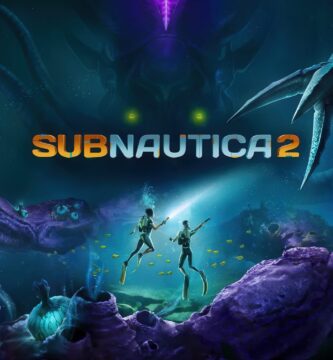 Subnautica 2 logo underwater with storm clouds above