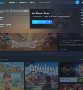 Steam Client Beta showing redesigned store menu and new search layout