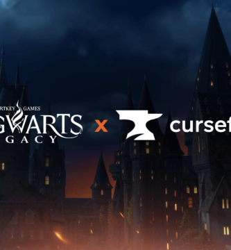 Hogwarts Legacy gameplay featuring a popular fan-made mod from CurseForge