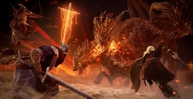 Elden Ring: Nightreign patch 1.01.4 maintenance announcement with players in Limveld