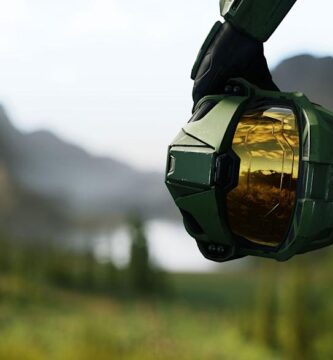 Halo Studios logo affected by Microsoft layoffs, Master Chief under stormy skies