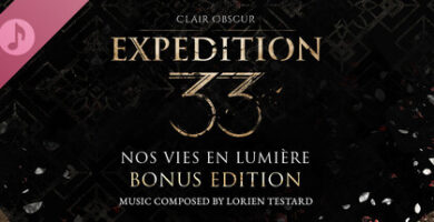 Cover art of Clair Obscur: Expedition 33 Bonus Soundtrack Album “Nos vies en Lumière,” available for free on Steam.