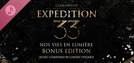 Cover art of Clair Obscur: Expedition 33 Bonus Soundtrack Album “Nos vies en Lumière,” available for free on Steam.