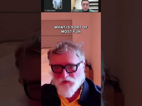 Gabe Newell during his interview with Zalkar Saliev, discussing his daily routine