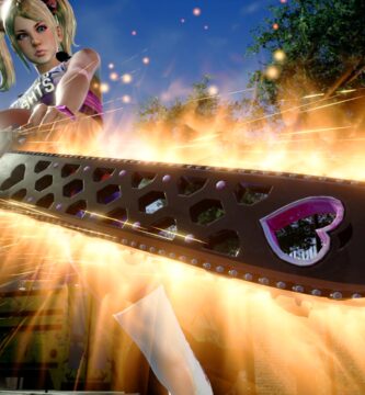 Juliet Starling chainsawing zombies in Lollipop Chainsaw RePOP gameplay screenshot