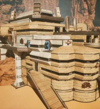 Player base built in Dune: Awakening during the official 2025 building contest