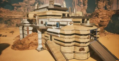 Player base built in Dune: Awakening during the official 2025 building contest
