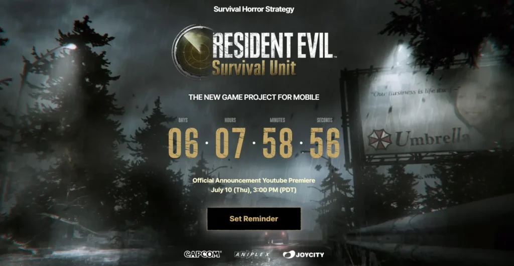 Resident Evil Survival Unit official teaser screenshot from Anime Expo 2025