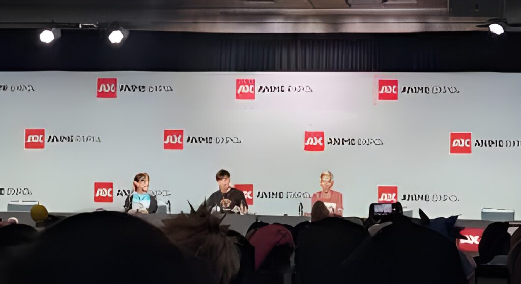 Naoki Yoshida speaking at Anime Expo 2025 about the future of Final Fantasy and turn-based combat systems.