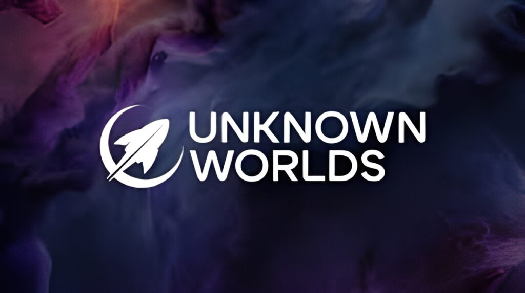 Unknown Worlds logo with Subnautica 2 text and leadership controversy banner