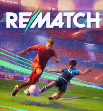 Rematch game gameplay showing fast-paced arcade soccer action