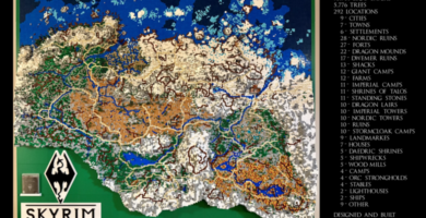 Full Skyrim map recreated with 73,761 LEGO bricks by Ian Roomasa