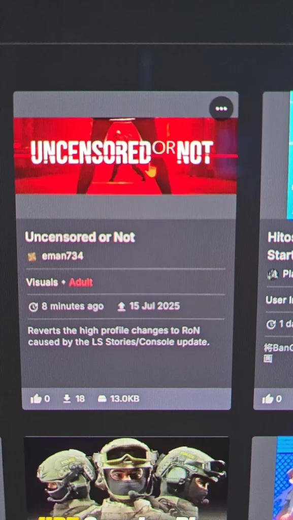 Modded Ready or Not gameplay restoring removed features after Los Suenos update