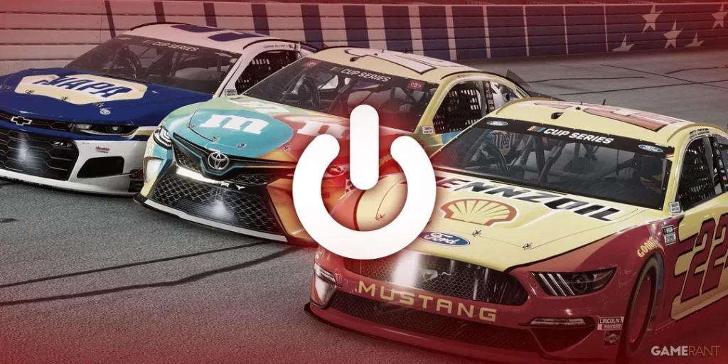 Screenshot of NASCAR Heat 5 multiplayer lobby before server shutdown