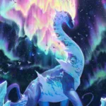 Fan-made Pokémon painting titled “Primordial of the Auroras” featuring giant Aurorus and 12 hidden Pokémon species in a Where’s Waldo-style layout.