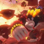 Donkey Kong and Pauline exploring underground caverns in Donkey Kong Bananza
