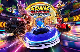 Sonic Racing CrossWorlds Nintendo Switch 2 game case with Game Key-Card warning label