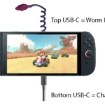 Nintendo Switch 2 console showing dual USB-C ports