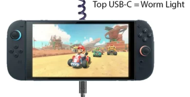 Nintendo Switch 2 console showing dual USB-C ports