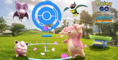 Pokémon GO trainers celebrating the Summer Concert event with fireworks and music in-game