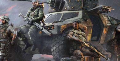 Battlefield 2042 Iwo Jima map gameplay with modern soldiers in combat