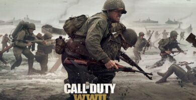 Call of Duty WW2 soldiers in multiplayer battle on PC