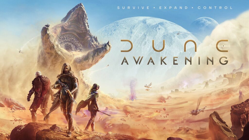 Joel Bylos discussing Dune: Awakening crossplay and console release plans at Gamescom 2025