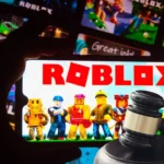 Roblox logo with a courtroom gavel symbolizing Louisiana child safety lawsuit