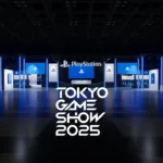 Sony PlayStation booth at Tokyo Game Show 2025 featuring Ghost of Yotei, Marvel Tokon, and Astro Bot banners