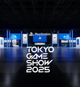 Sony PlayStation booth at Tokyo Game Show 2025 featuring Ghost of Yotei, Marvel Tokon, and Astro Bot banners