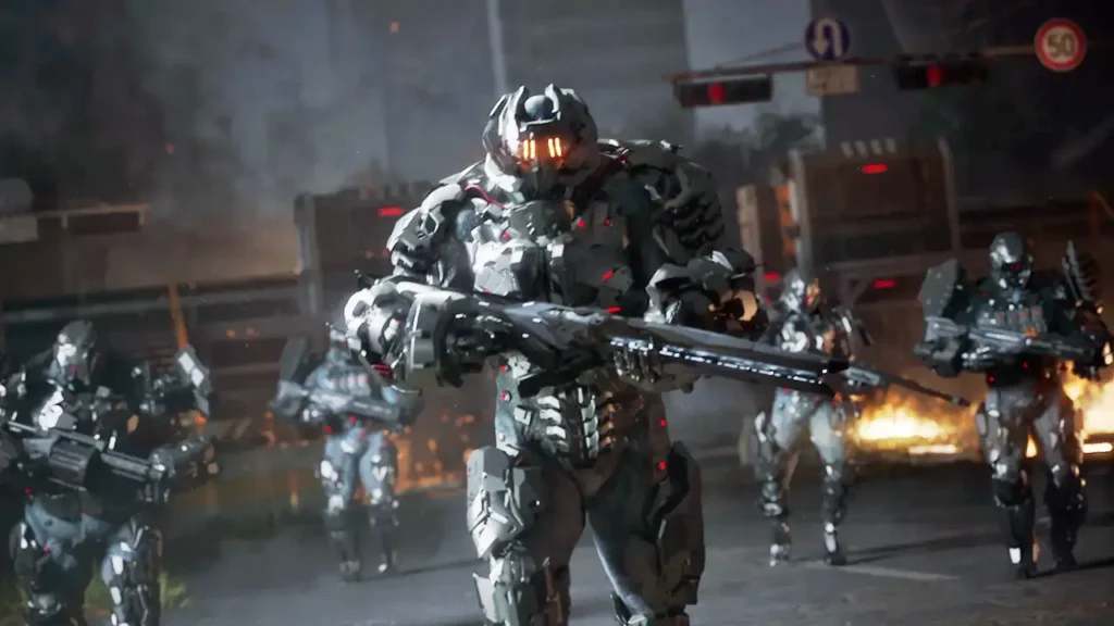 Cinder City MMO shooter gameplay trailer with mech suits and vehicles