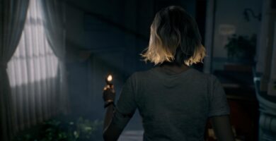 Resident Evil Requiem gameplay showing protagonist in third-person mode