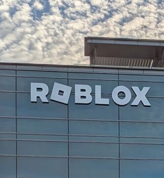 Roblox headquarters with legal scales overlay, symbolizing the company’s response to the Louisiana child safety lawsuit.