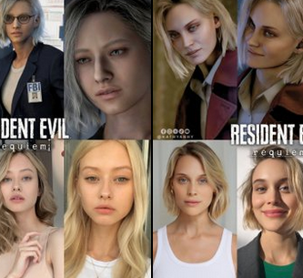 Resident Evil Requiem Grace Ashcroft and Alyssa Ashcroft face models Julia Pratt and Kate Delic