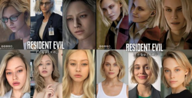 Resident Evil Requiem Grace Ashcroft and Alyssa Ashcroft face models Julia Pratt and Kate Delic