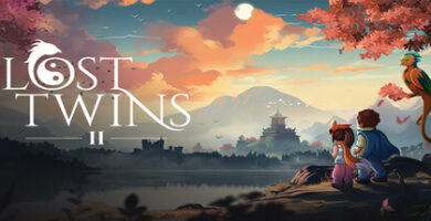Screenshot of Lost Twins 2 showing Miyazaki-inspired 2D art and co-op puzzle gameplay