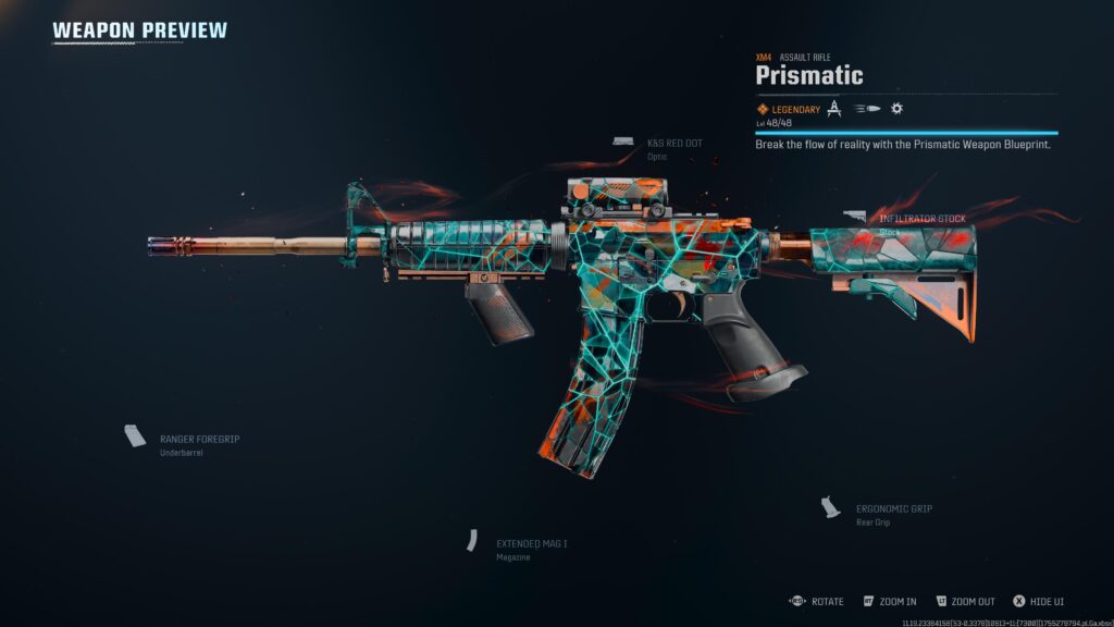 Warzone glowing red loot chest that unlocks the secret Black Ops 7 XM4 weapon blueprint
