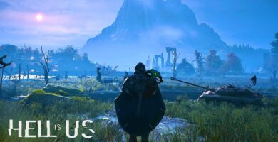 Hell Is Us playable demo screenshot showing sci-fi combat scene
