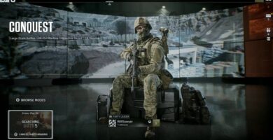 Battlefield 6 screenshot showing online matchmaking menu and server selection