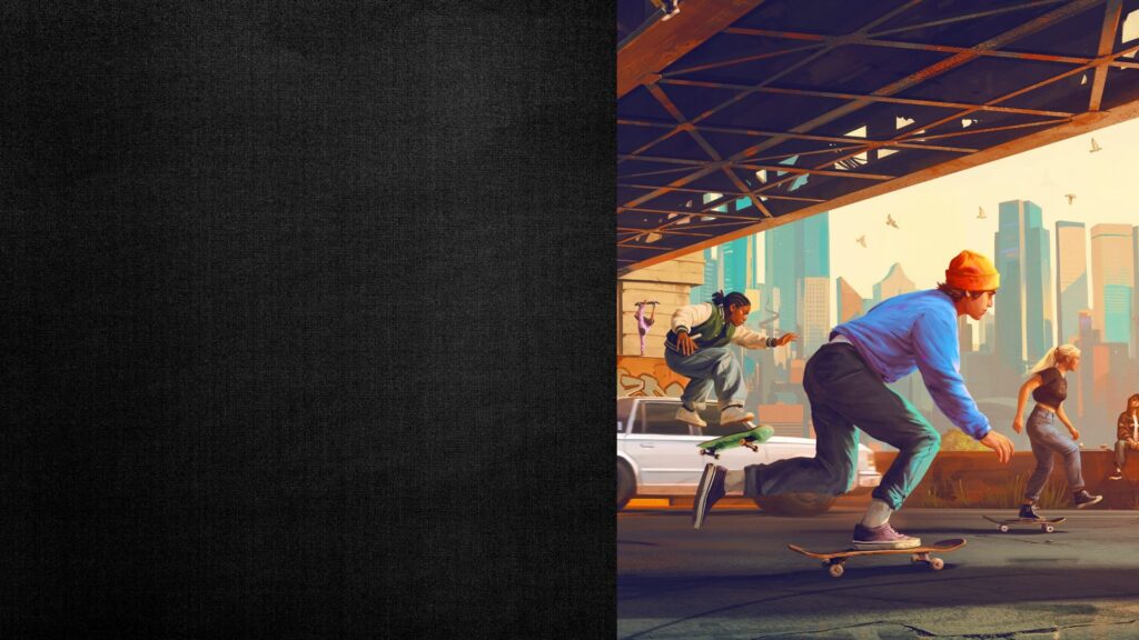 Promotional image of a skater performing tricks in San Vansterdam from Skate 2025 early access trailer