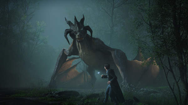 Hogwarts Legacy gameplay showcasing open-world Hogwarts castle on sale for lowest price ever