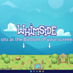 Pixel art screenshot of Whimside showing Whimlings, farming elements, and a cozy interface inspired by Pokémon and Rusty’s Retirement.