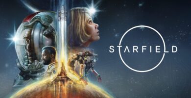 Screenshot of Starfield spacecraft flying through space, representing Bethesda confirmed new story DLC and rumored space travel overhaul.