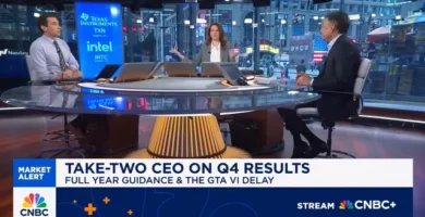 Strauss Zelnick speaking during CNBC interview about GTA 6 release date plans