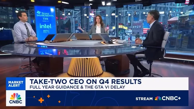 Strauss Zelnick speaking during CNBC interview about GTA 6 release date plans