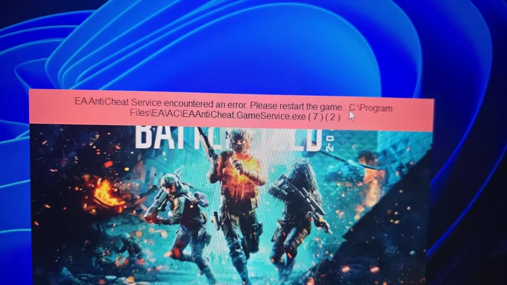 Battlefield 6 gameplay screenshot with Javelin anti-cheat blocking notification