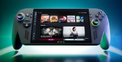 ASUS ROG Xbox Ally handheld gaming console displayed at Gamescom 2025