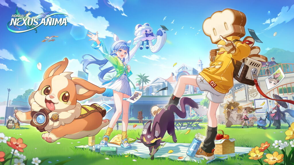 Official artwork from Honkai: Nexus Anima featuring characters and Nexus Anima creatures.