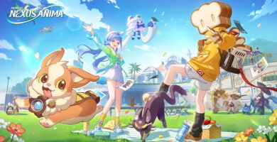Official artwork from Honkai: Nexus Anima featuring characters and Nexus Anima creatures.